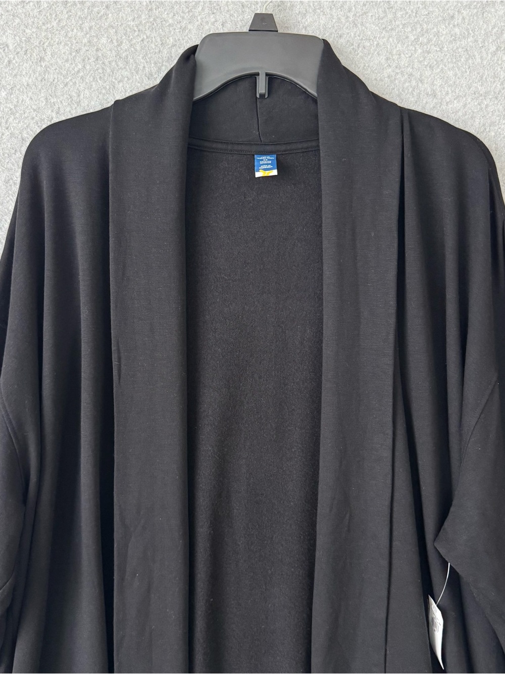 Old Navy Womens Cardigan Live In Open Front Wrap Sz 2X Black Casual Comfort NWT - Picture 3 of 14